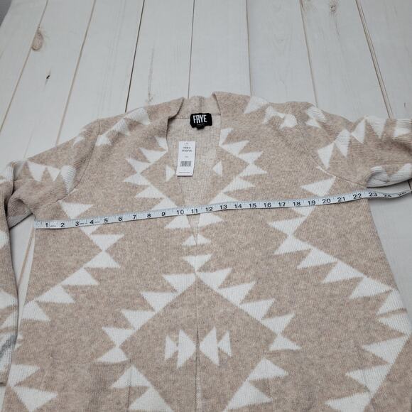 Frye the Cozy cardigan Aztec southwestern boho open front NWT - Picture 4 of 7